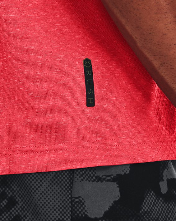 Men's UA RUSH™ Seamless Strength Short Sleeve, Red, pdpMainDesktop image number 4